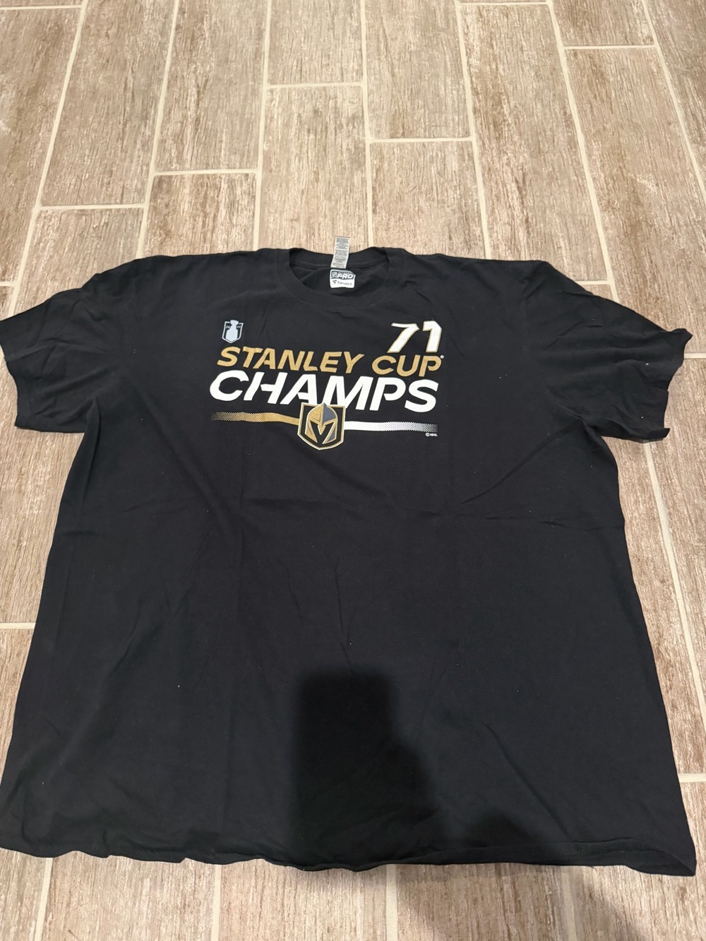 NHL Vegas Golden Knights Karlsson Stanley Cup Champ Authentic Pro Fanatics shirt